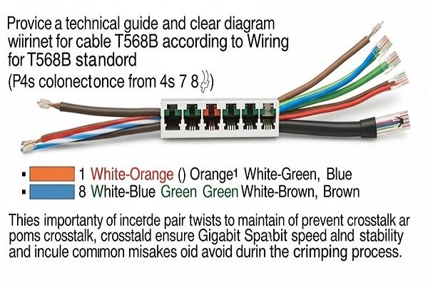 رنگ بندی کابل شبکه برای سوکت زدن