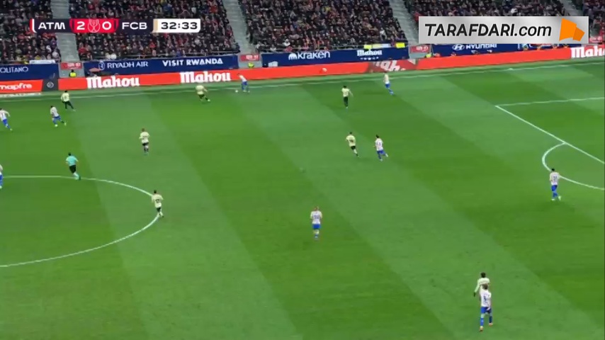 گل آدمولا لوکمن به بارسلونا (اتلتیکو مادرید 3-0 بارسلونا)