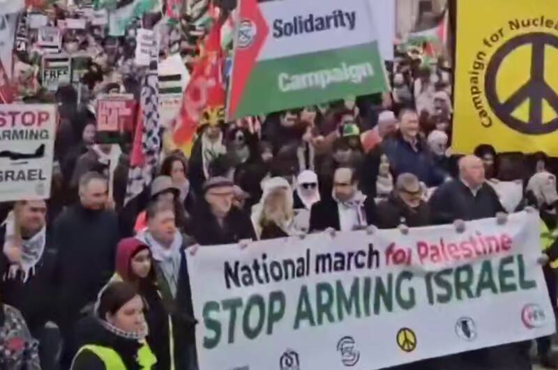 فیلم/ تظاهرات همبستگی با فلسطین در خیابان‌های لندن