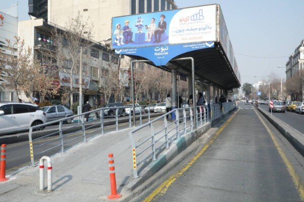 بازسازی فوری ایستگاه‌های بی‌آرتی خط ۳ خیابان آیت پس از اغتشاشات